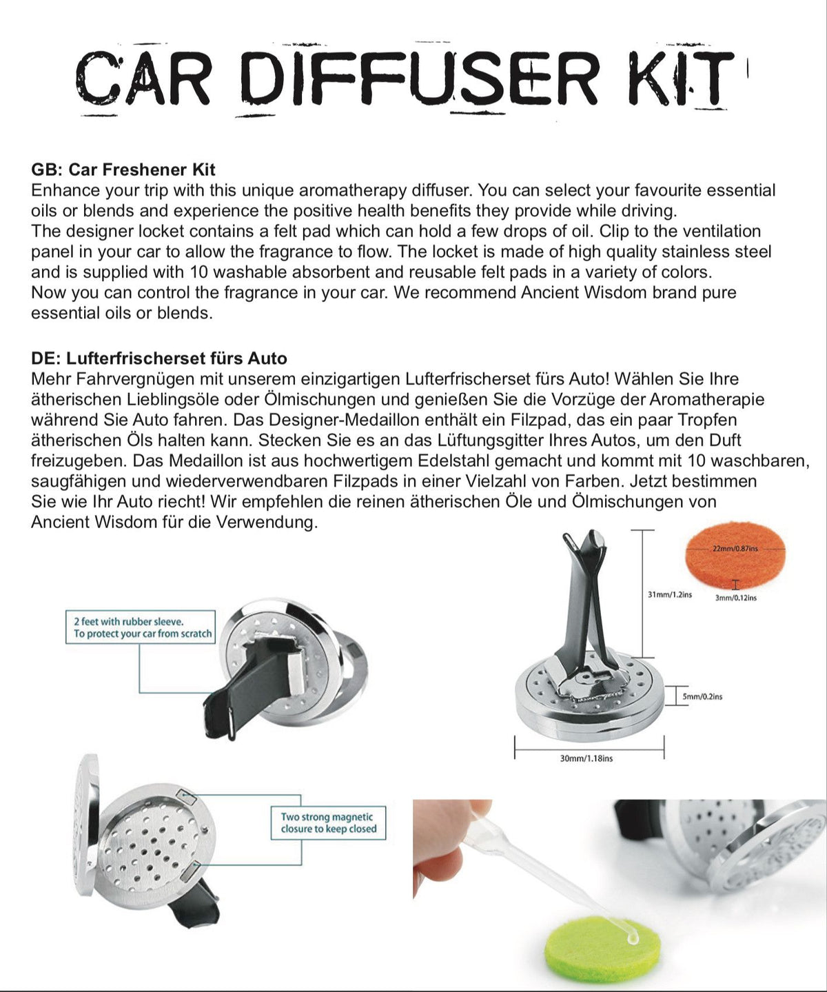 Car Diffuser Kit - Hamsa - view 2