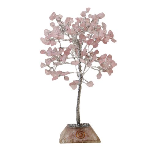 Gemstone Tree with Orgonite Base - 160 Stone - Rose Quartz - view 3