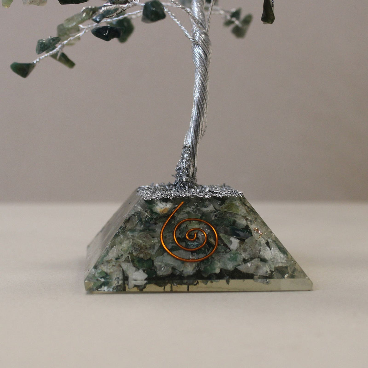 Gemstone Tree with Orgonite Base - 160 Stone - Moss Agate - view 3