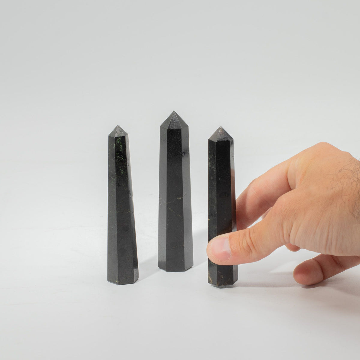 Gemstone Six Face Obelisk Point approx 11cm - Black Tourmaline - view 5