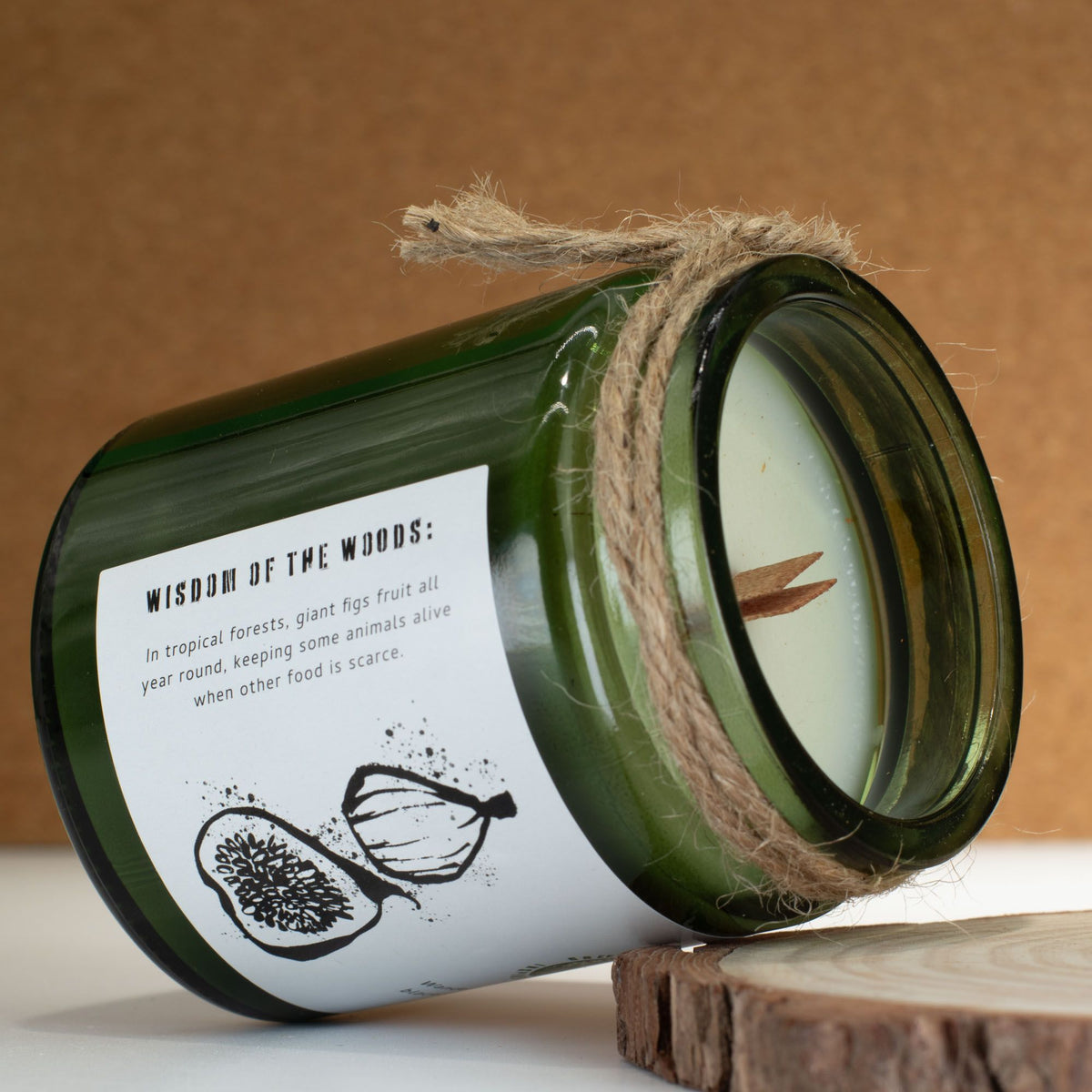 Greenman Woodwick Soy Candle - Fig & Cassis - view 3