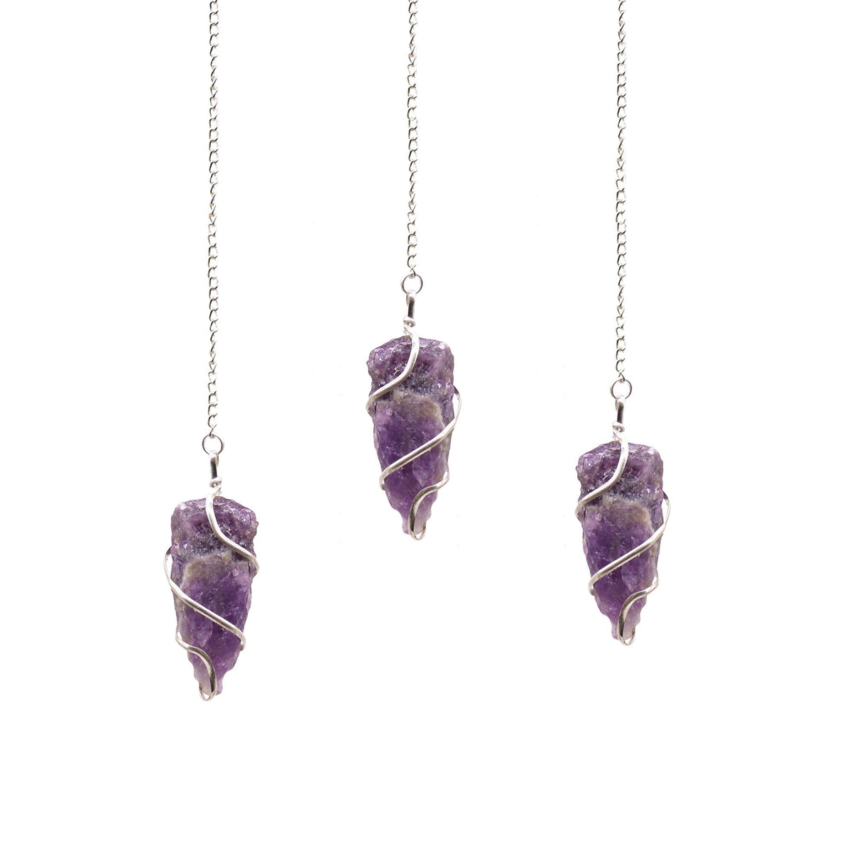 Raw Gemstone Pendulum - Amethyst - view 4
