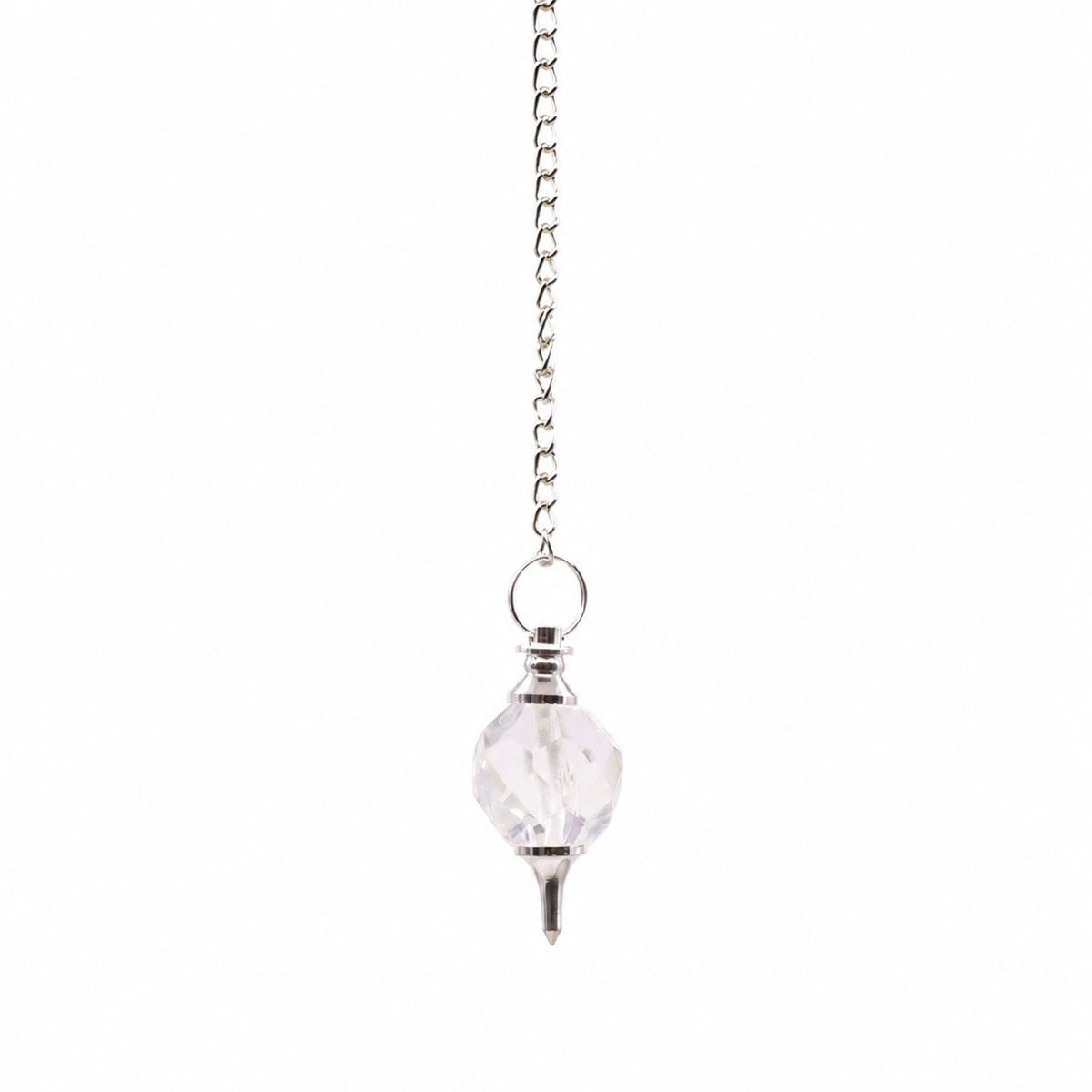Faceted Gemstone Pendulum - Rock Quartz - view 3