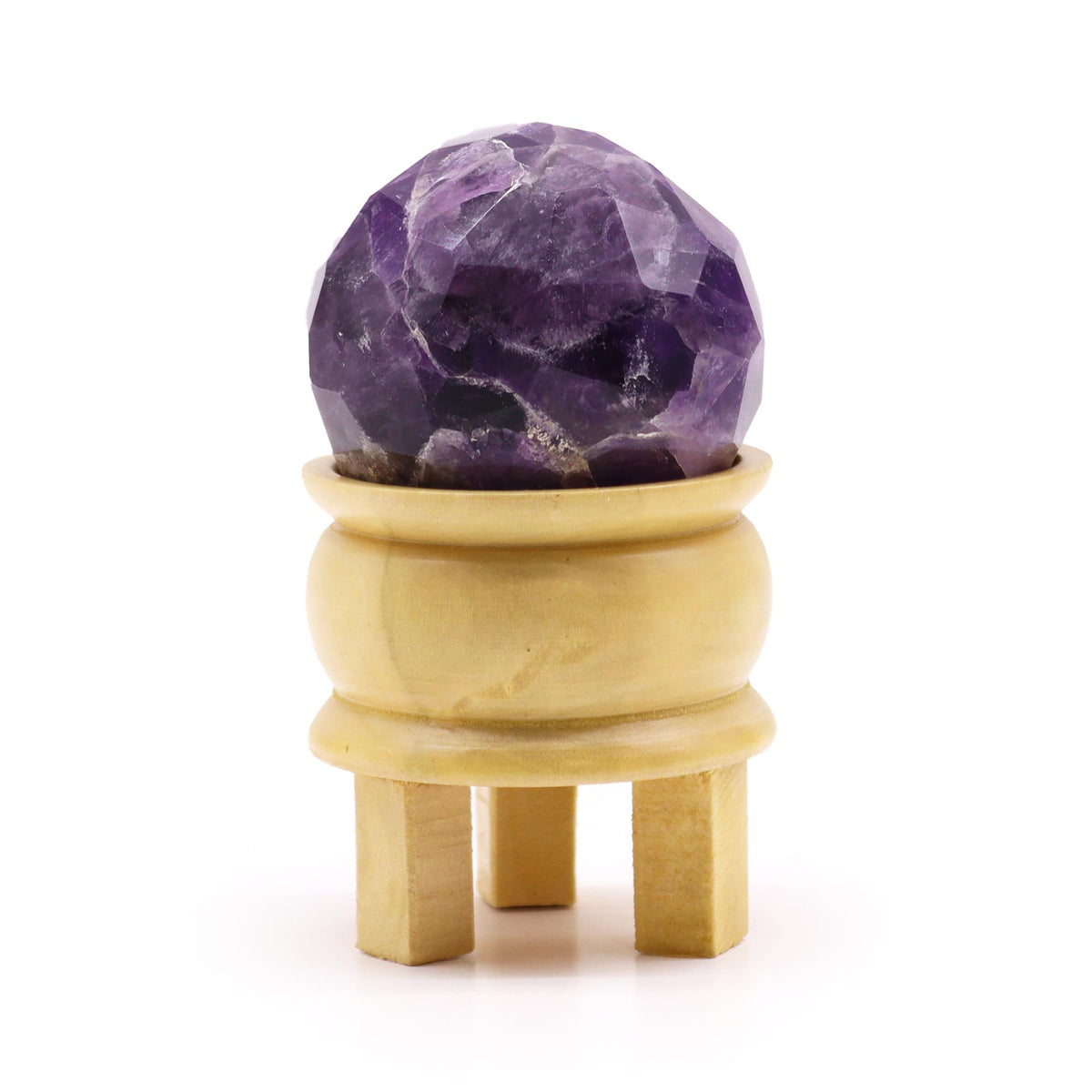 Gemstone Faceted Healing Ball & Stand - Amethyst - view 3