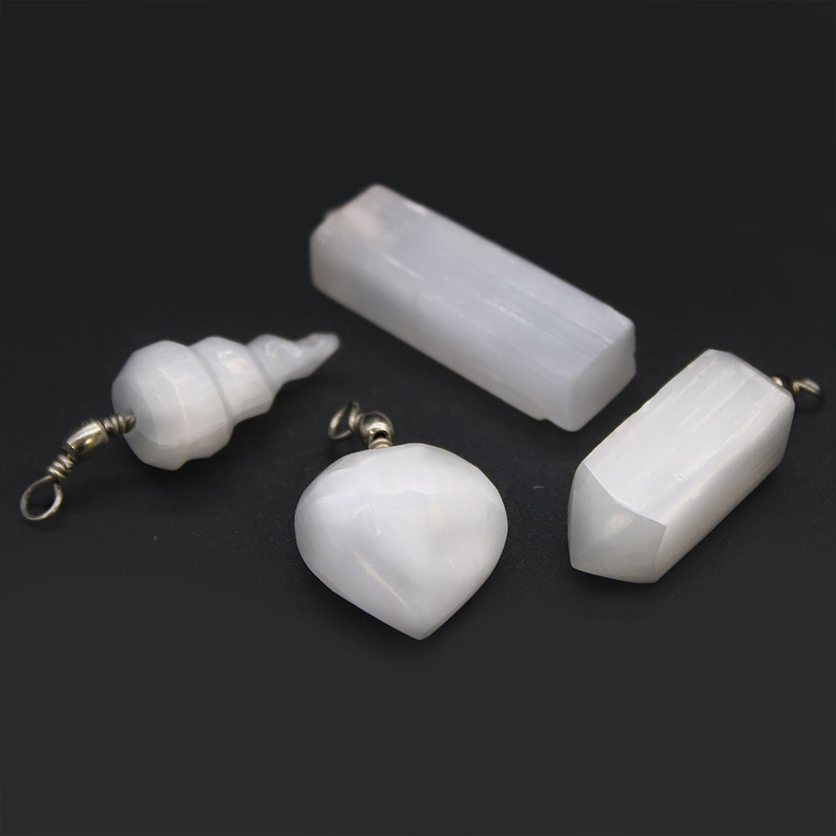 Selenite Heart Pendant - view 4