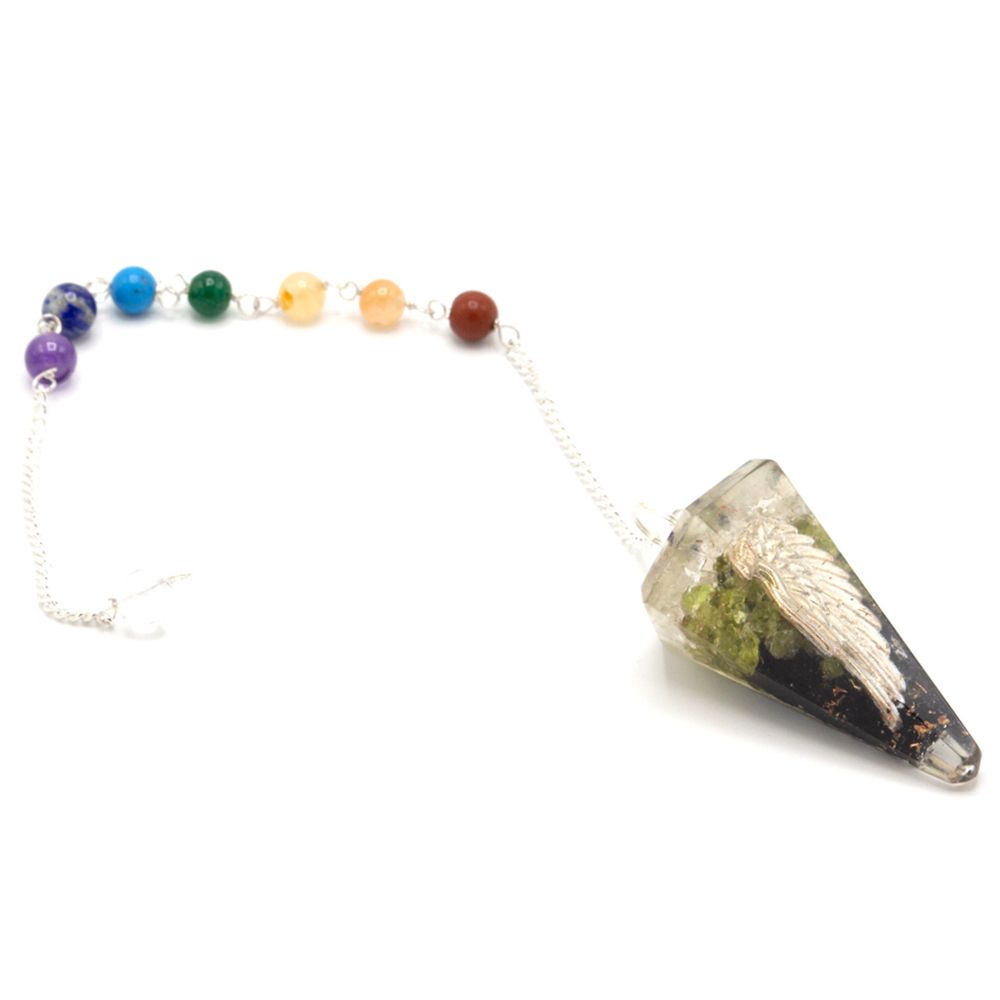 Orgonite Power Chakra Pendulum - Angel Wing - view 4