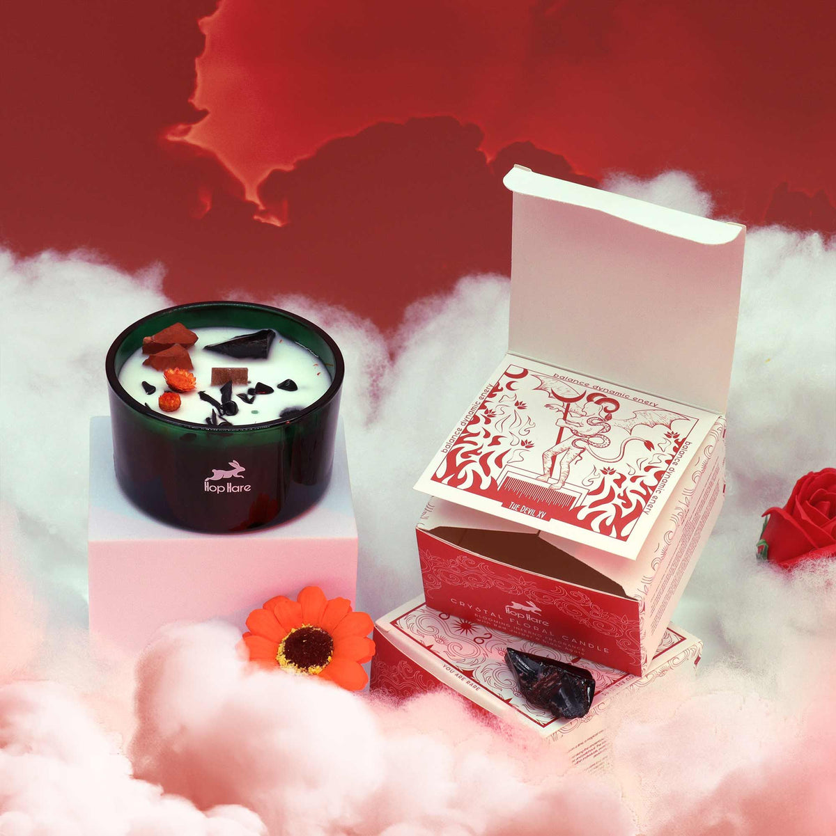 Hop Hare Crystal Magic Flower Candle - The Devil - view 5