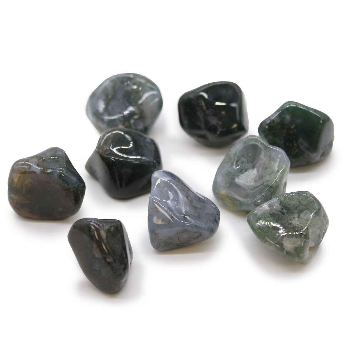 XL Tumble Stones - Green Moss (Pack of 18)