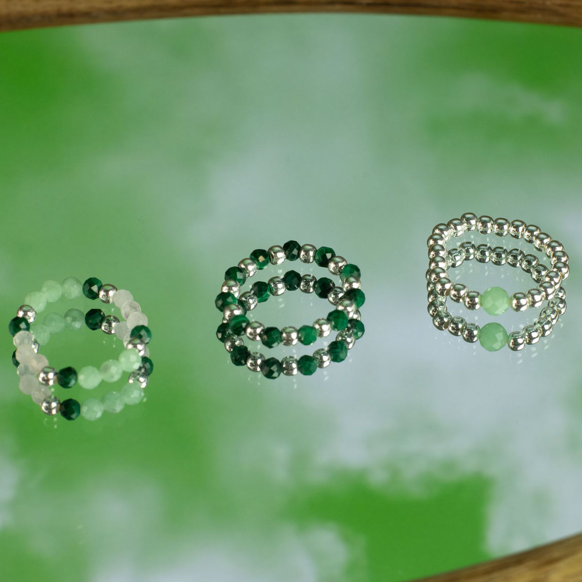 Nymph Spirit Gemstone Ring Set - Forest Spirit - view 2