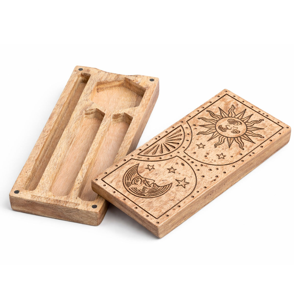 Sun - Moon Carved Crystal and Stone Box - view 3
