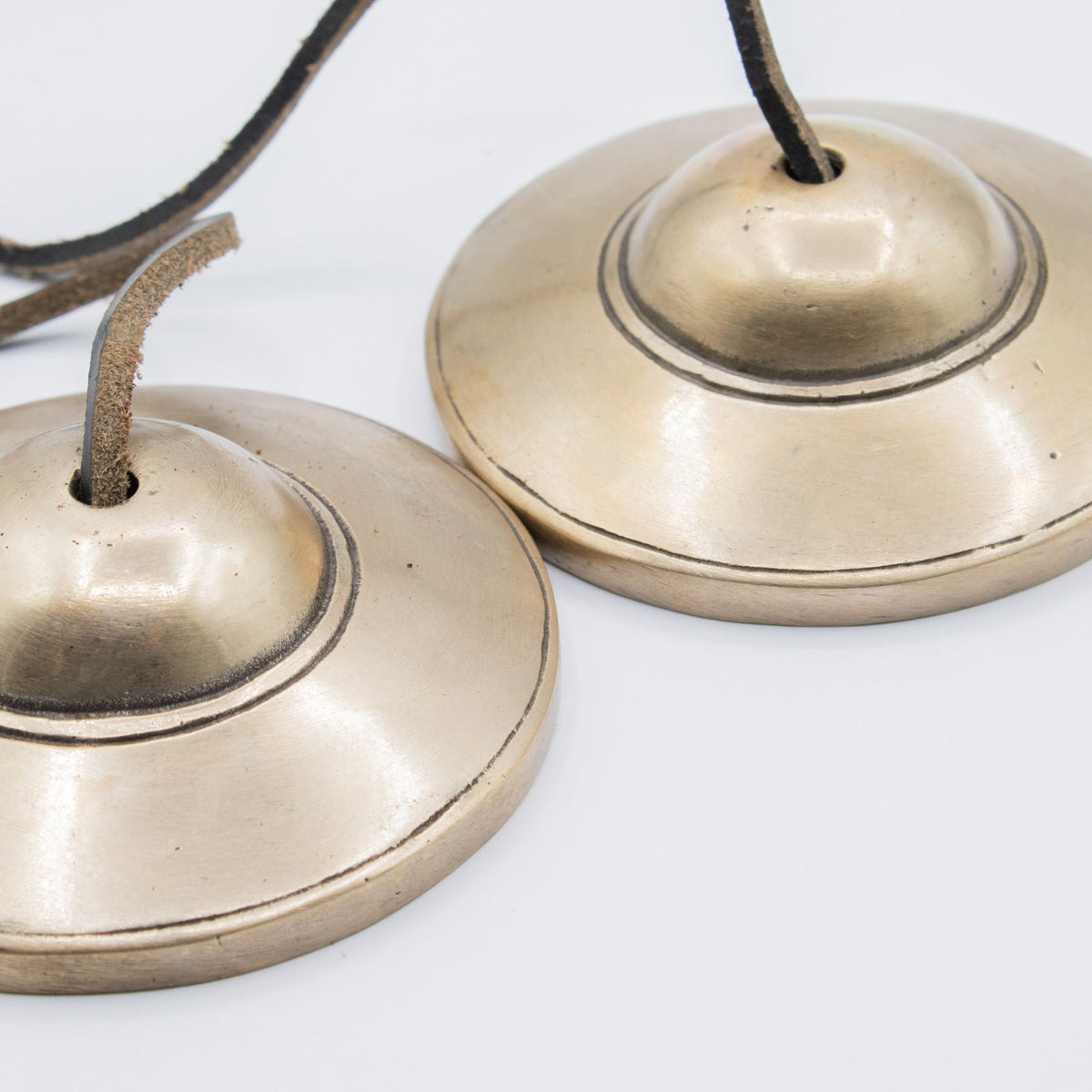 Plain brass Tibetan tingsha cymbals - view 5