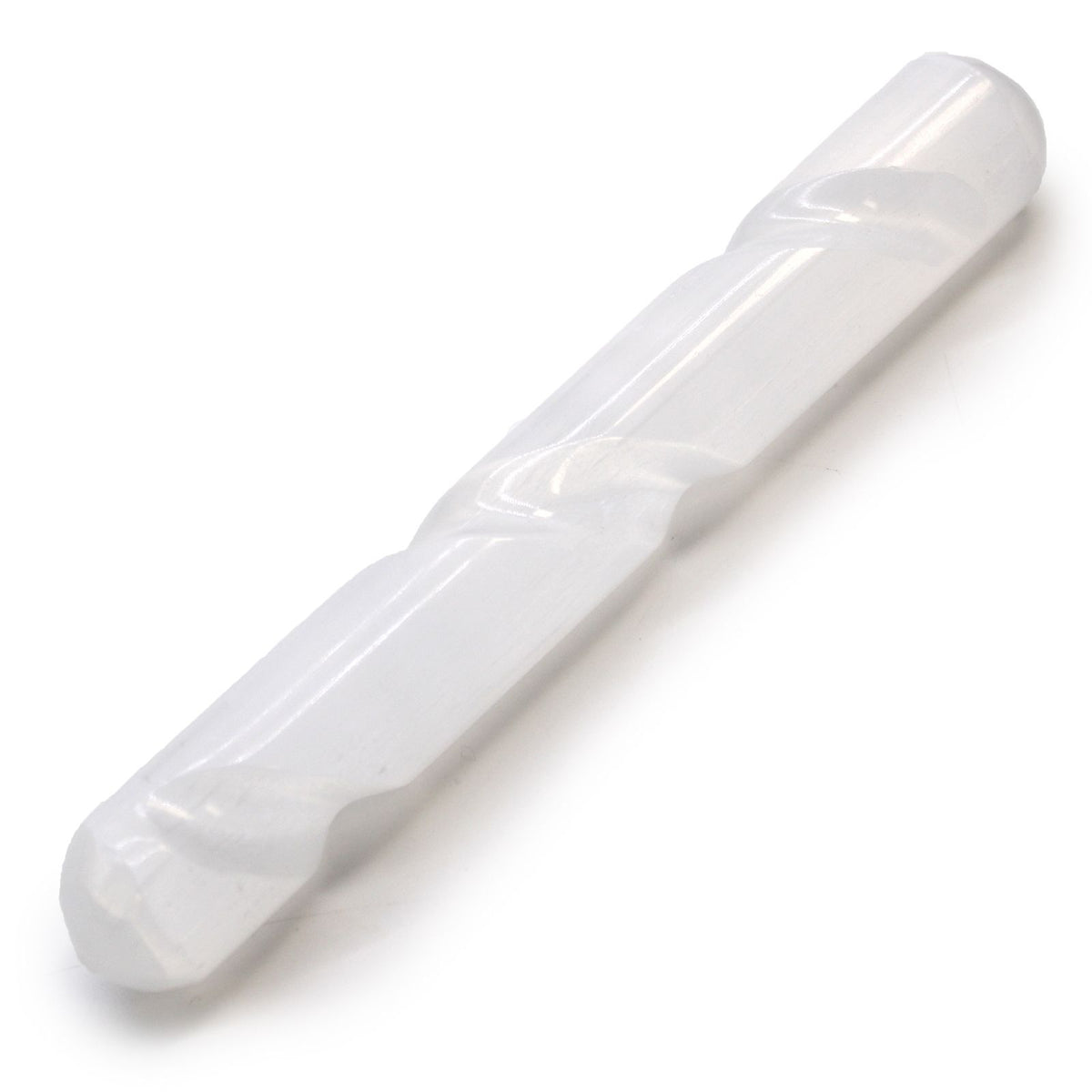 Selenite Spiral Wand - Rounded Ends