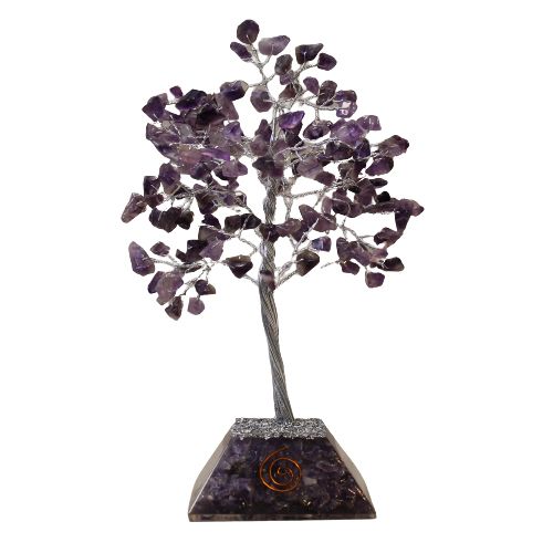 Gemstone Tree with Orgonite Base - 160 Stone - Amethyst - view 4