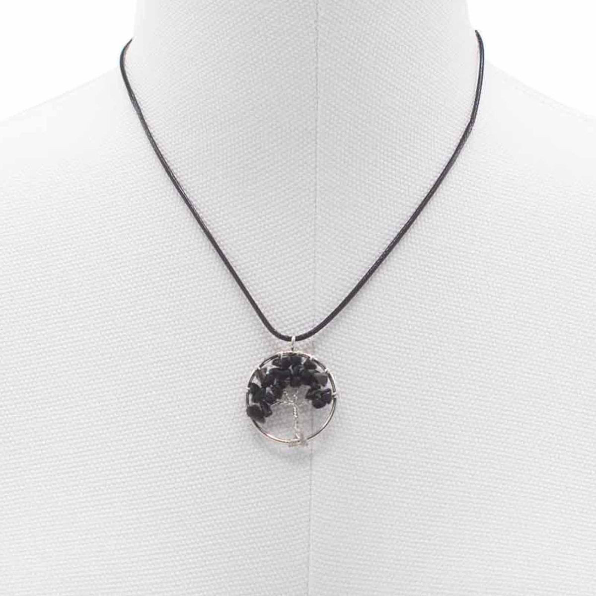 Tree of Life Pendant - Black Agate - view 2