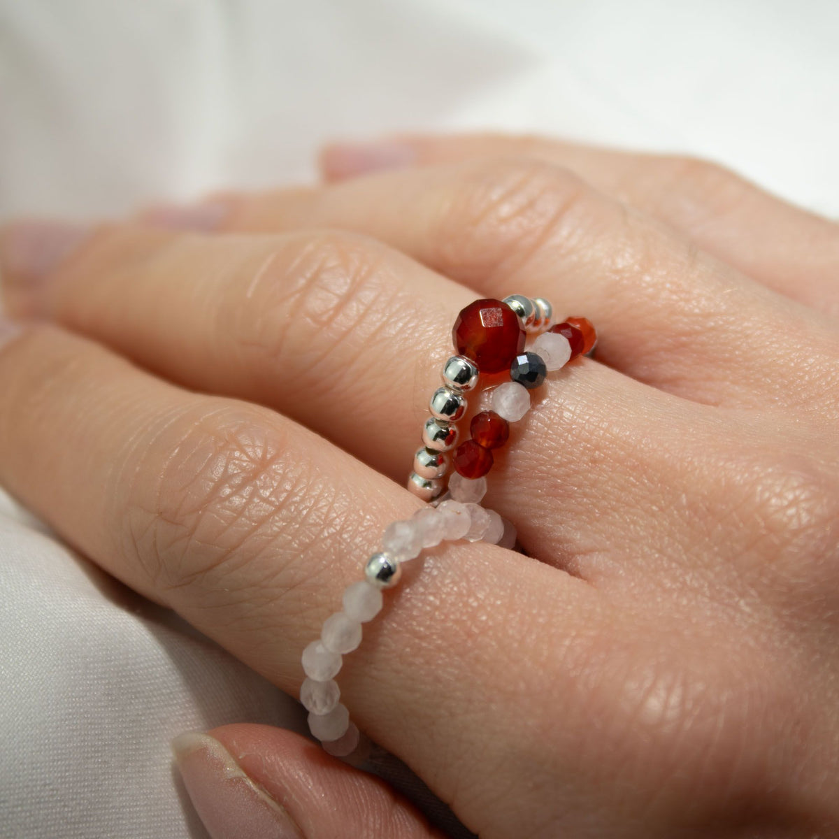 Nymph Spirit Gemstone Ring Set - Love & Flame - view 4