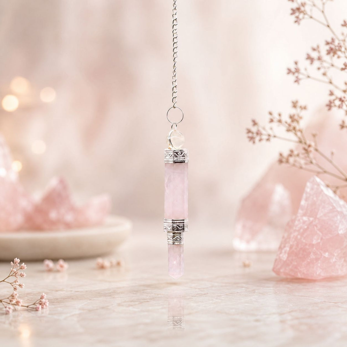 Pendulum - Rose Quartz - view 3