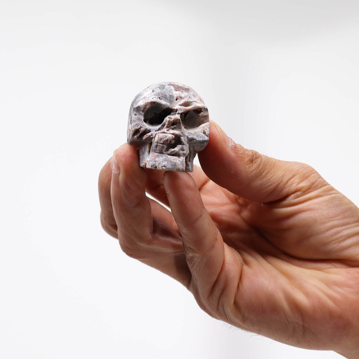 Calcite Geode Carved Skull - view 3