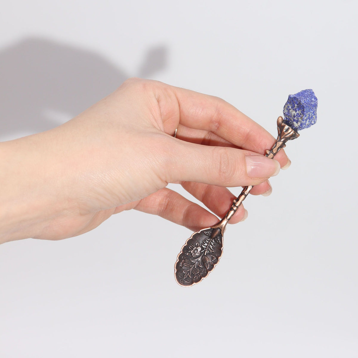 Set of 7 Bronze Gemstone Crystal Witch Spoons - view 2