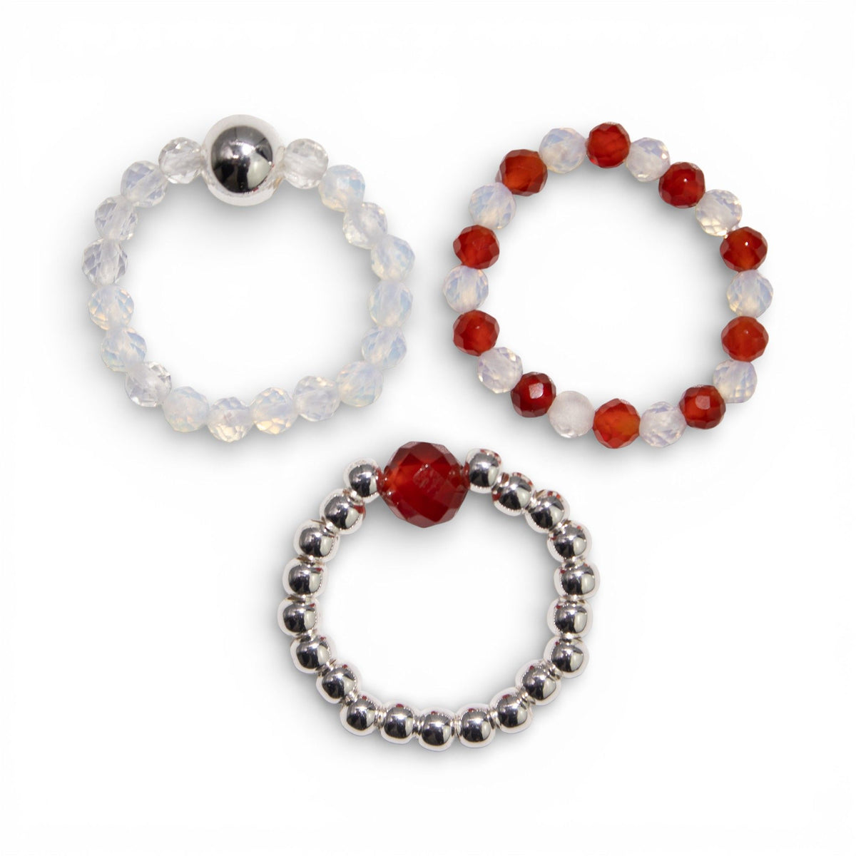 Nymph Spirit Gemstone Ring Set - Blood Moon - view 8