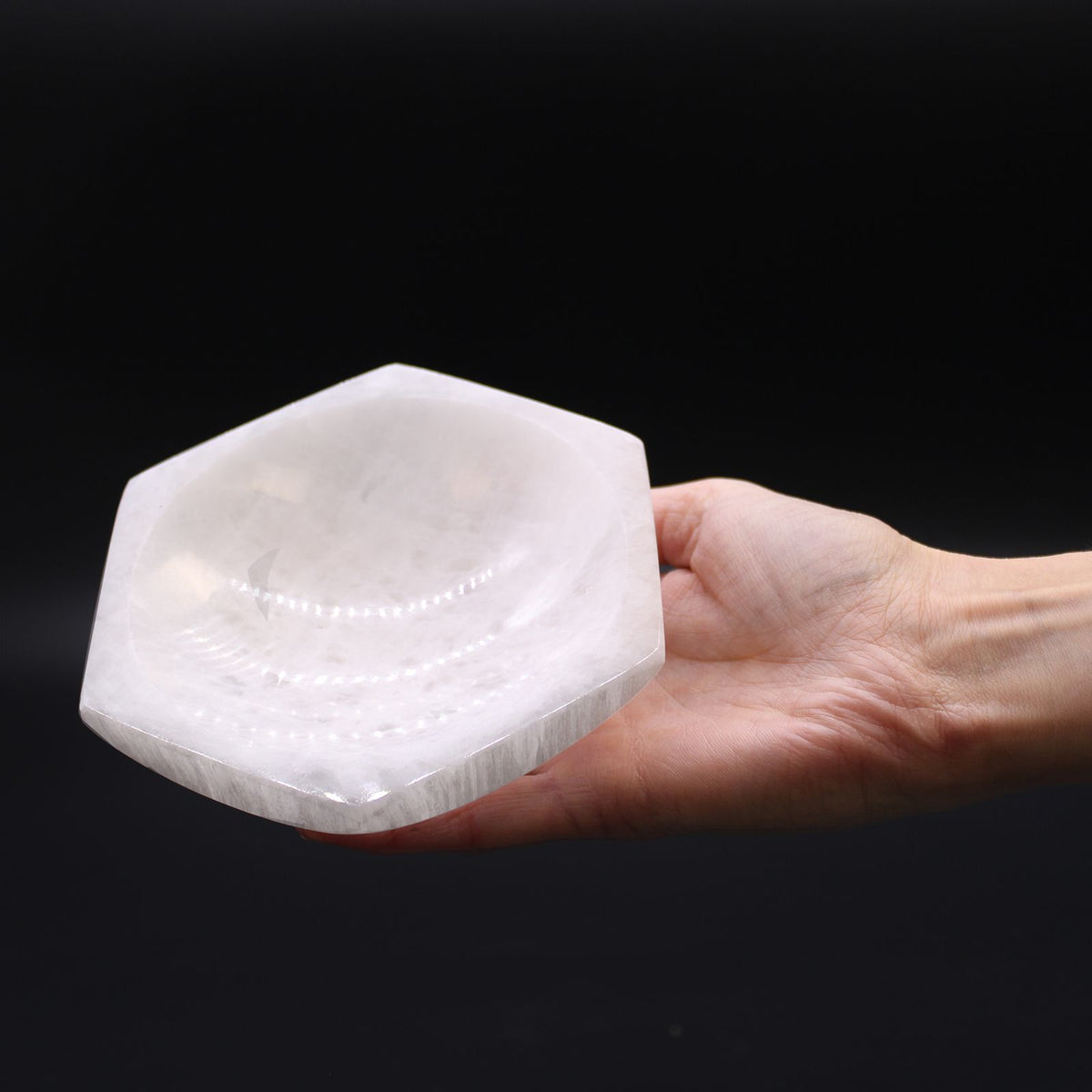 Selenite Hex Bowl - Large - view 3
