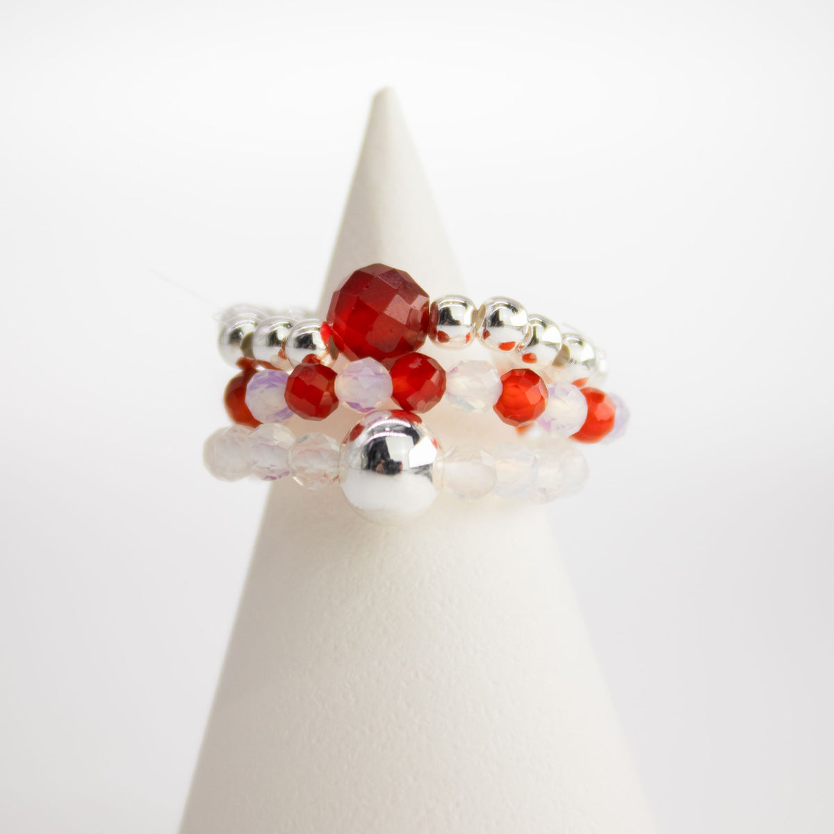 Nymph Spirit Gemstone Ring Set - Blood Moon - view 4