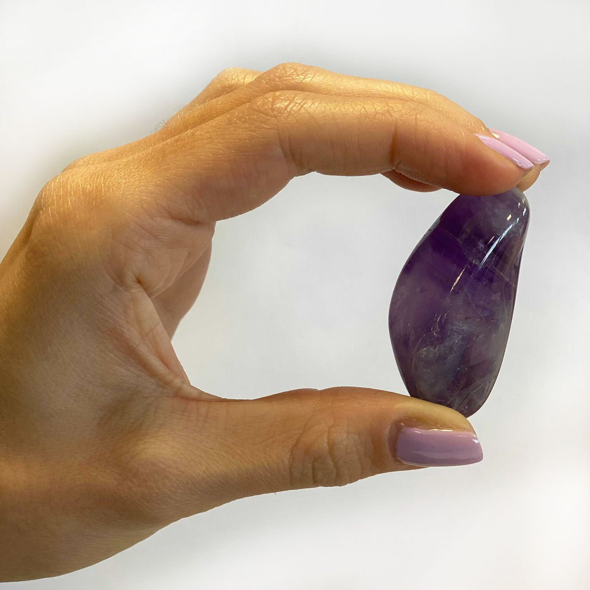 Tumble Stones - Amethyst Banded Band A (Pack of 24)