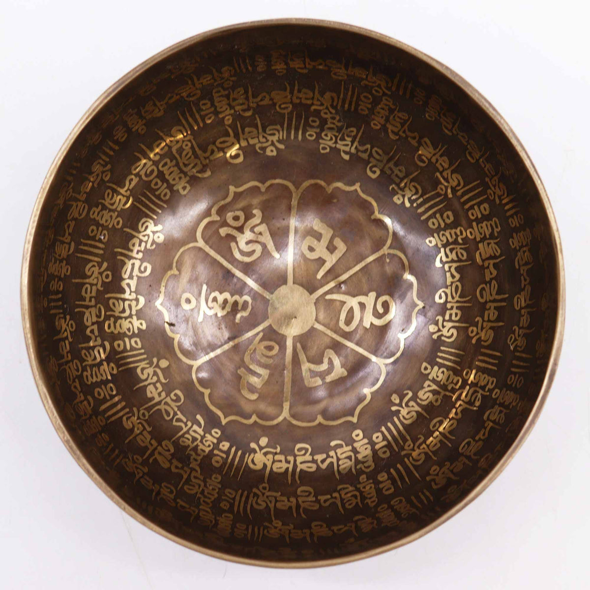 Tibetan Singing Bowl - Engraved Mantra - view 2