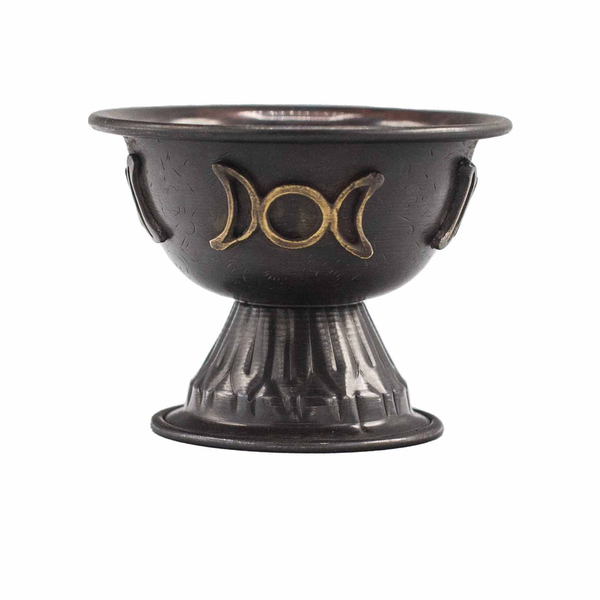 Copper Ritual Chalice - Triple Moon, Antique Finish - view 4
