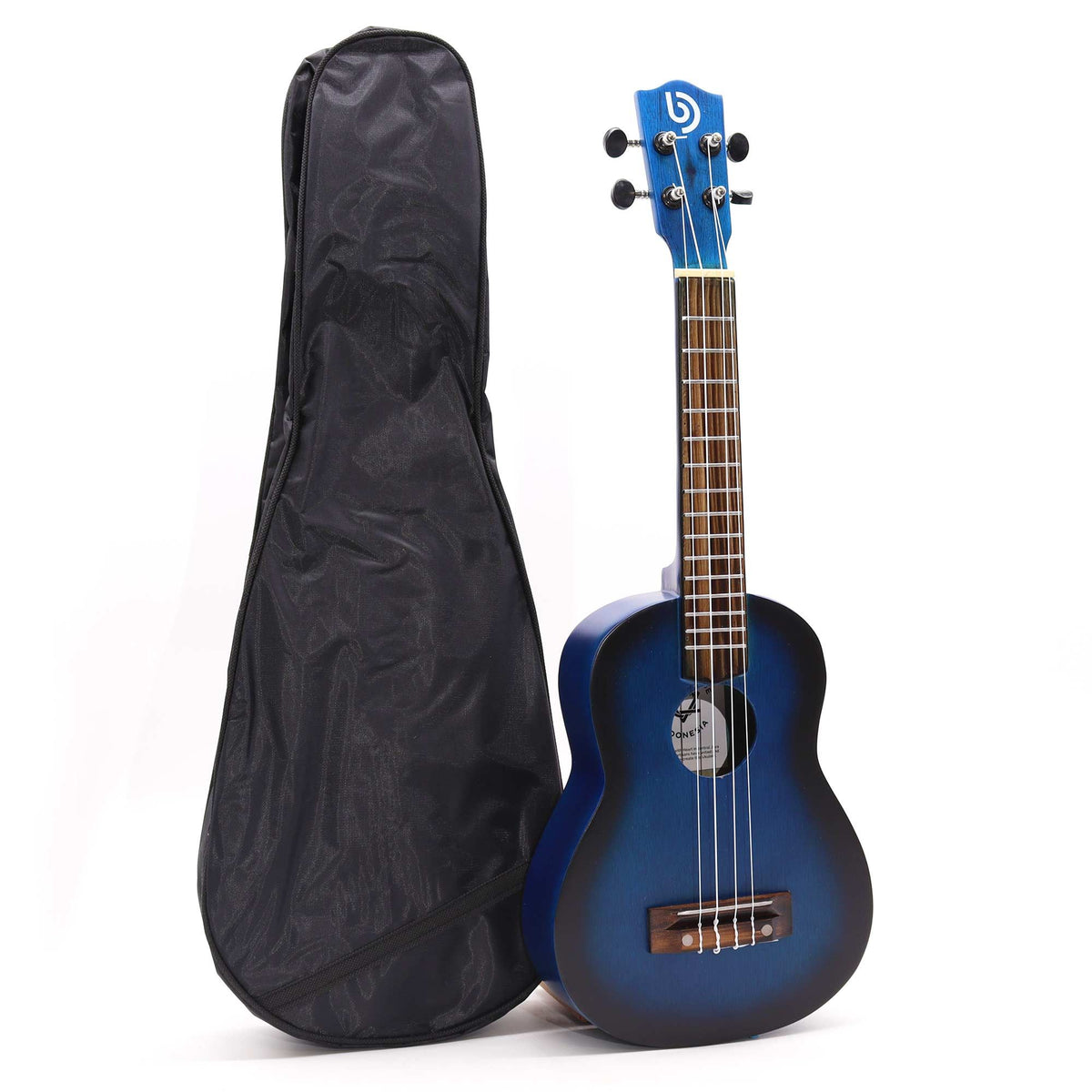 Artisan Made Ukulele - Blue Sunburst Finish (4 String) - view 4