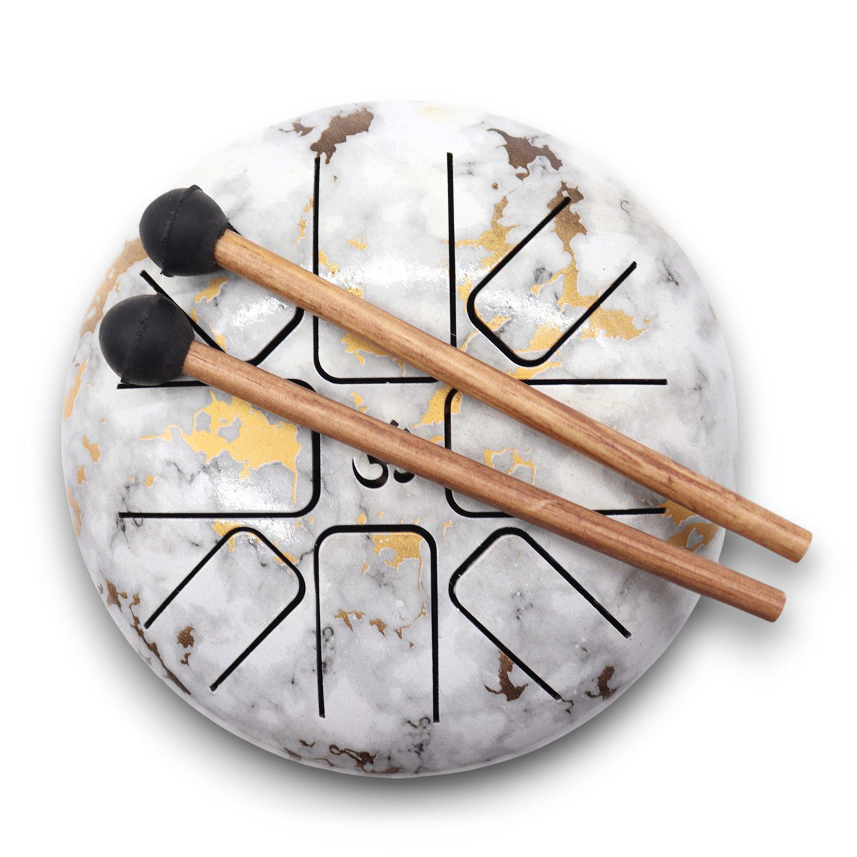 Med Steel Tongue Drum Marble - 17x13cm