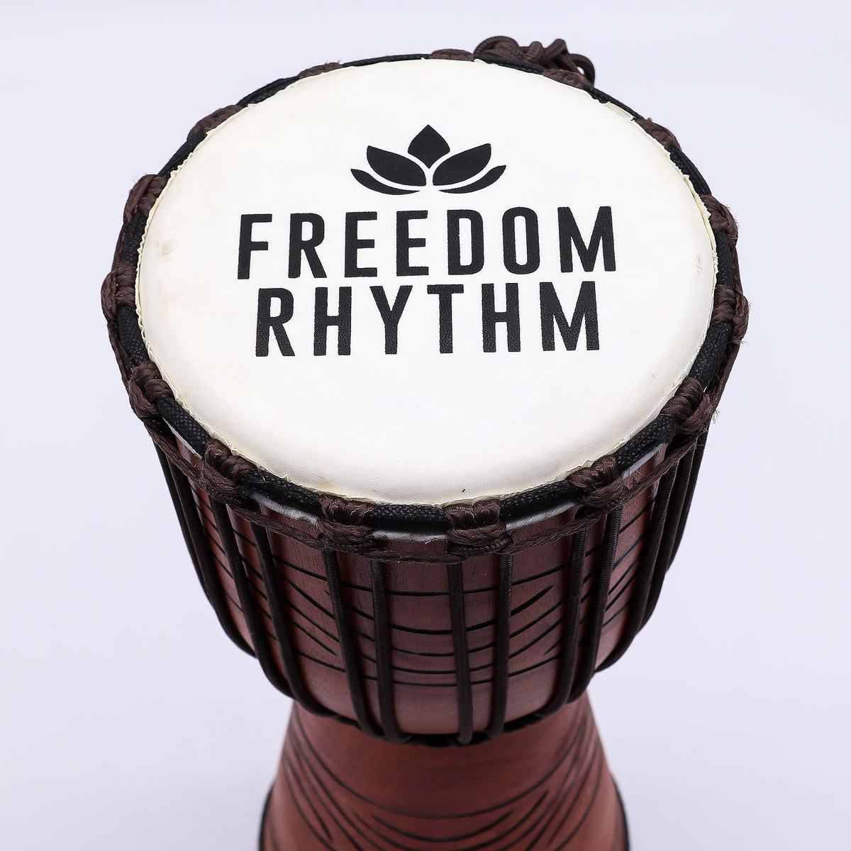 Medium rope tuned djembe drum, hand-carved jackfruit body, Freedom Rhythm head - view 2