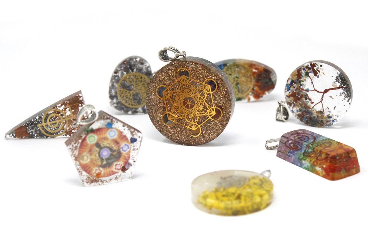 Orgonite Power Pendant - Power Block in Dome - view 2