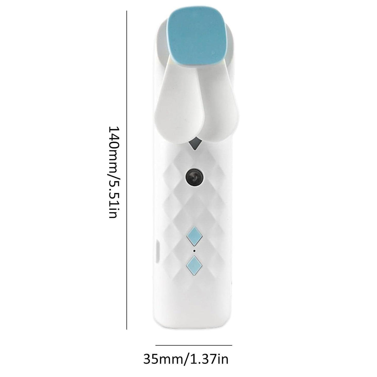 White handheld nano mist face fan and spray, USB rechargeable - view 8