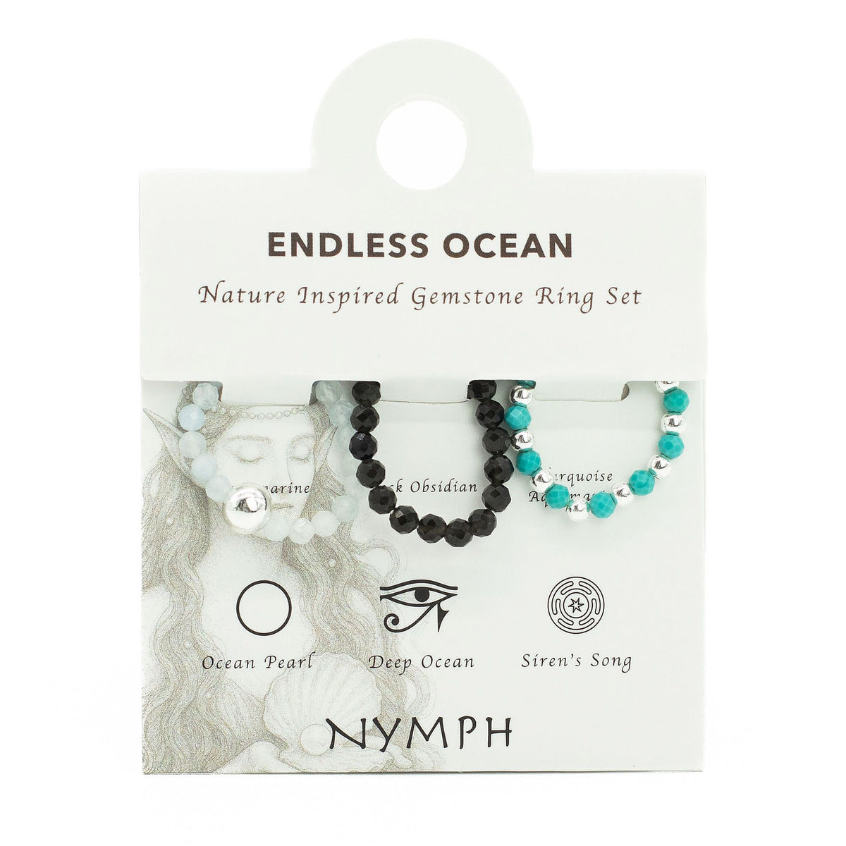 Nymph Spirit Gemstone Ring Set - Endless Ocean - view 6