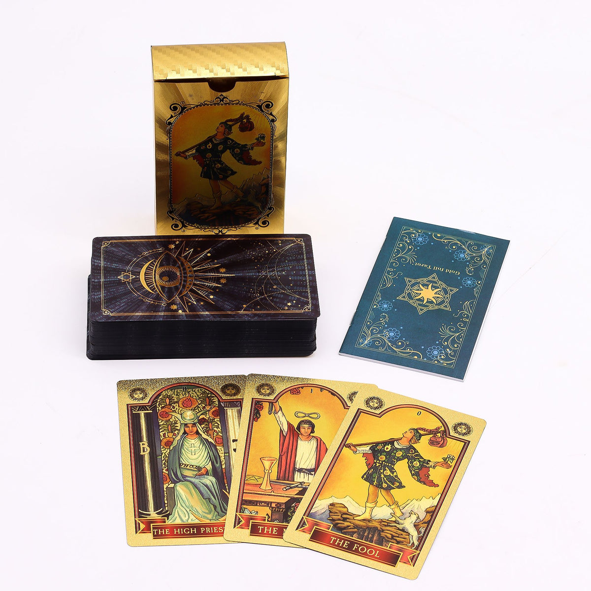 Blue & Gold Foil Tarot Card Set - All Seeing Eye - with booklet - view 8