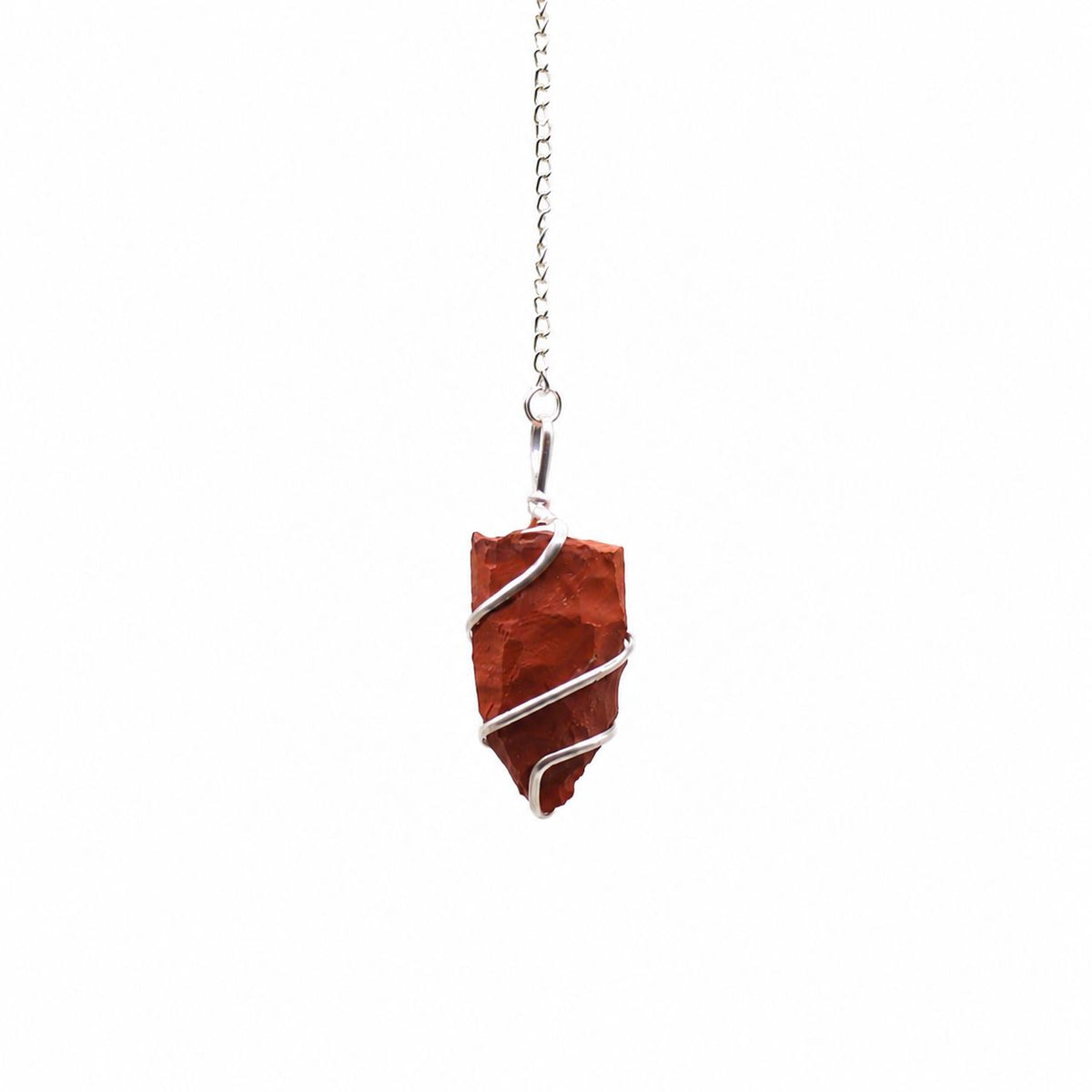 Raw Gemstone Pendulum - Red Jasper - view 2
