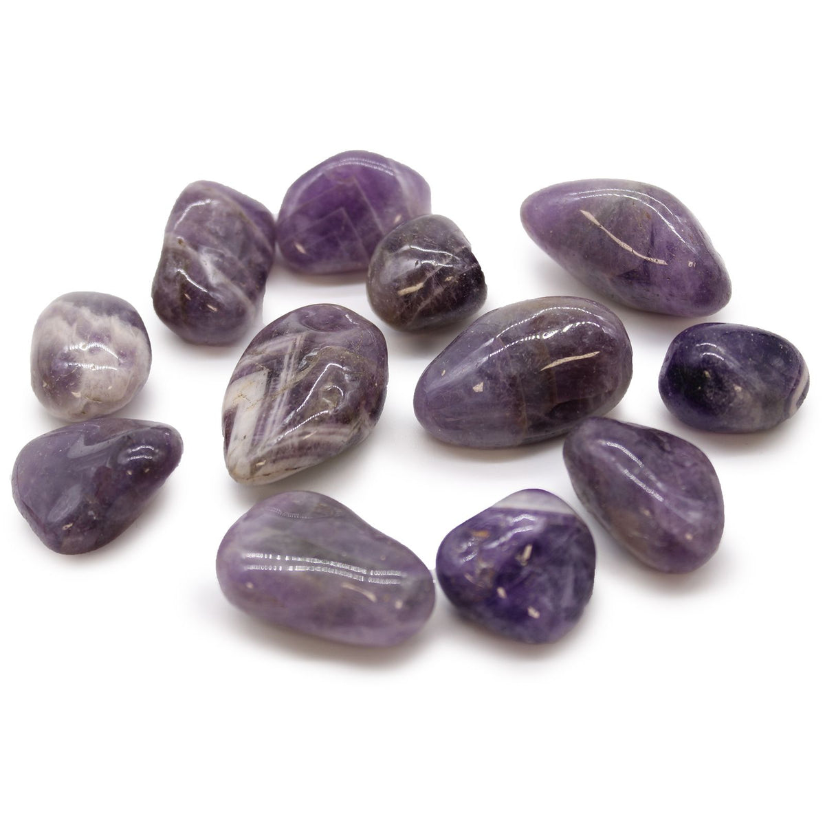 Medium African Tumble Stones - Amethyst (Pack of 12)