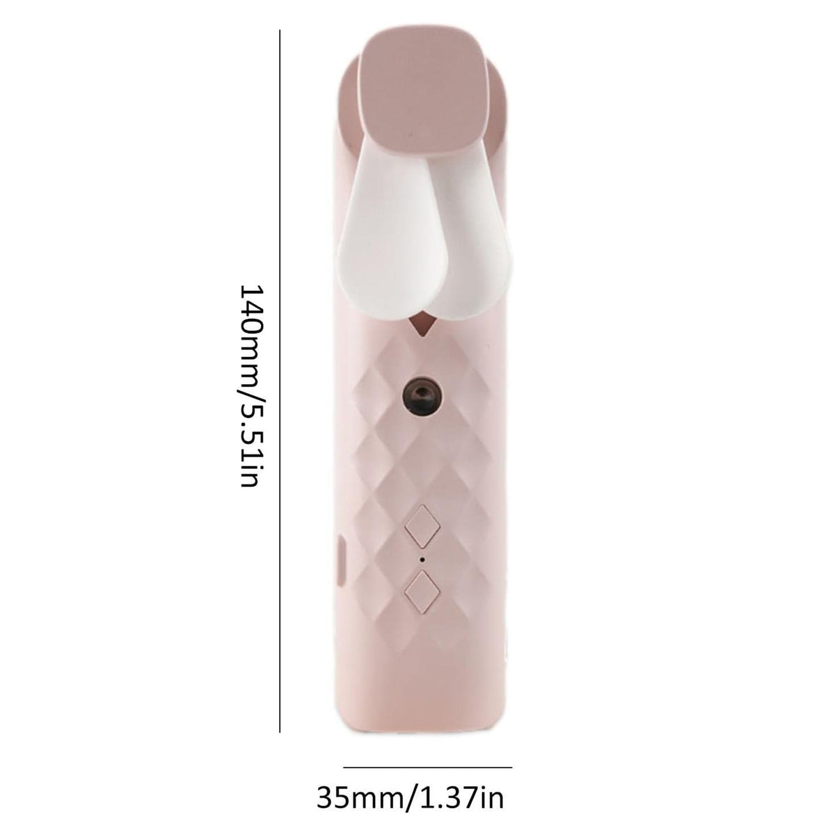 Pink handheld nano mist face fan and spray, USB rechargeable