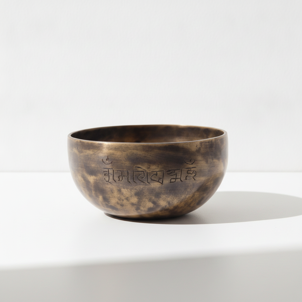 Small Indian Moon Phase Singing Bowl - (approx 550g) - 13cm