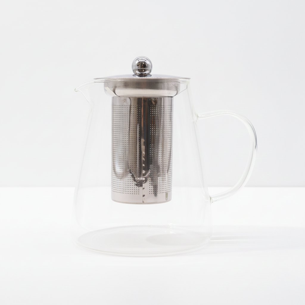 Glass Infuser Teapot - Flask Shape - 950ml