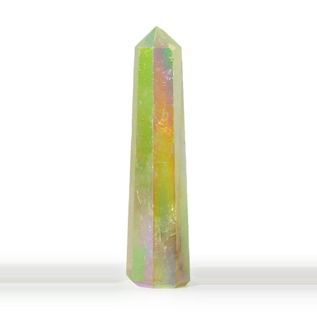 Aurora Quartz Obelisk Point - Pale Green