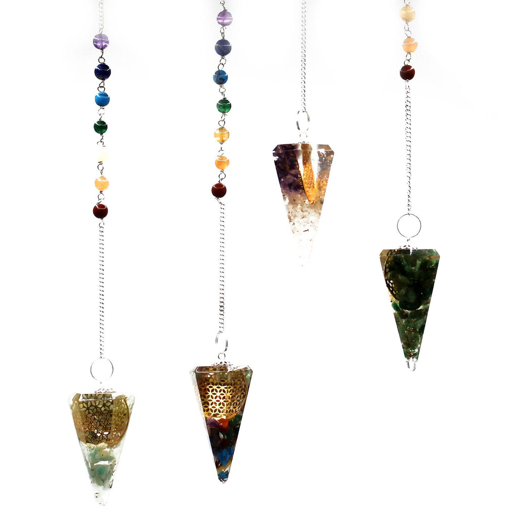Orgonite Power Chakra Pendulum - Flower of Life - view 2