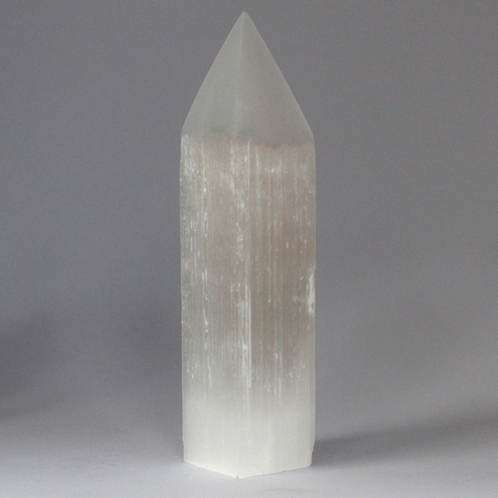 Selenite Pencil Point Tower - Large