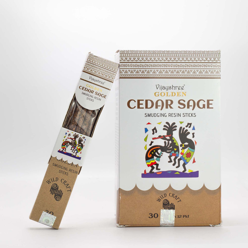 Golden Cedar Sage Smudging Resin Sticks – 30g - view 2