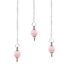 Faceted Gemstone Pendulum - Rose Quartz