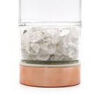 Crystal Glass Tea Infuser Bottle - Rose Gold - Rock Quartz - view 2