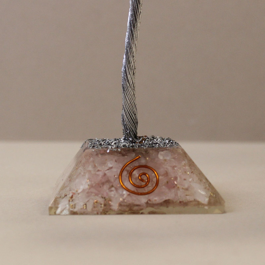 Gemstone Tree with Orgonite Base - 160 Stone - Rose Quartz - view 4