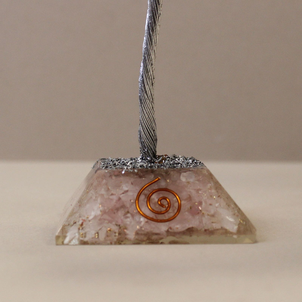 Gemstone Tree with Orgonite Base - 160 Stone - Rose Quartz - view 4