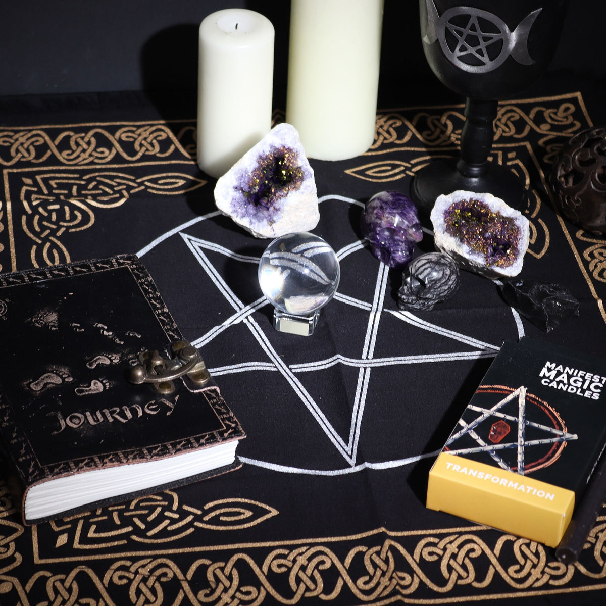 Esoteric Fringed Altar Cloth - Pentagon - view 3