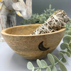 Wooden Smudge Bowl - Three Moons - Large - view 2